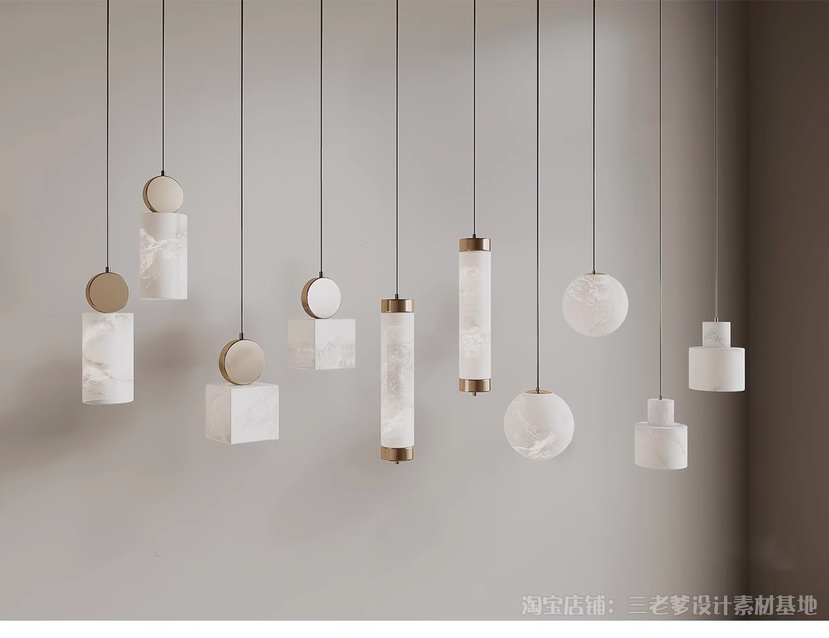 图片[23]-新中式3dmax单体家装沙发酒柜衣柜吊灯装饰挂画柜子床餐桌3d模型-大怪兽分享