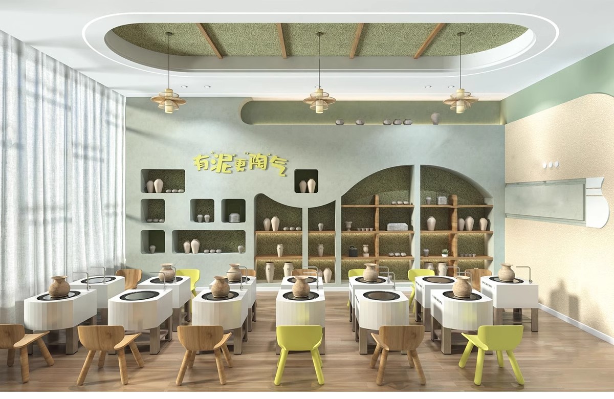 图片[22]-DIY手工坊木工陶艺馆幼儿园教室美工木作培训工坊草图大师su模型-大怪兽分享