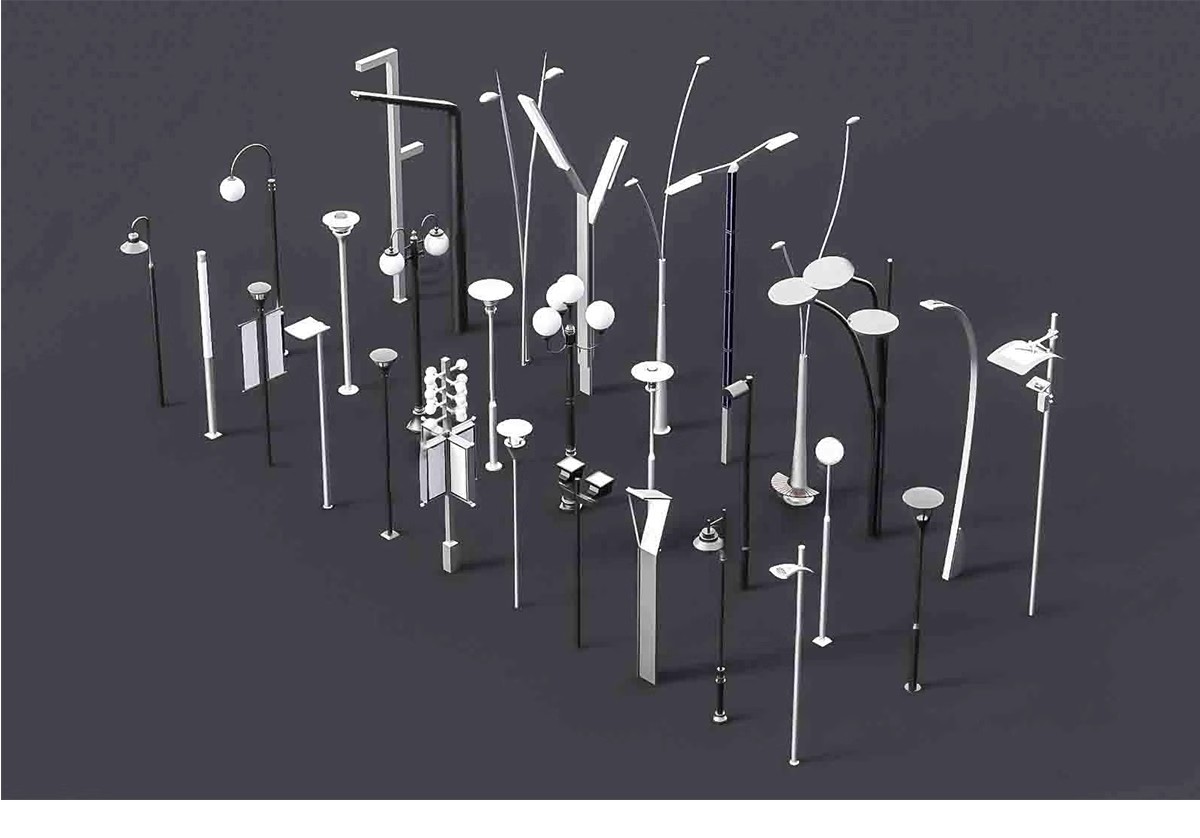 图片[21]-市政道路高杆灯太阳能景观灯广场玉兰灯城市路灯su模型库草图大师-大怪兽分享