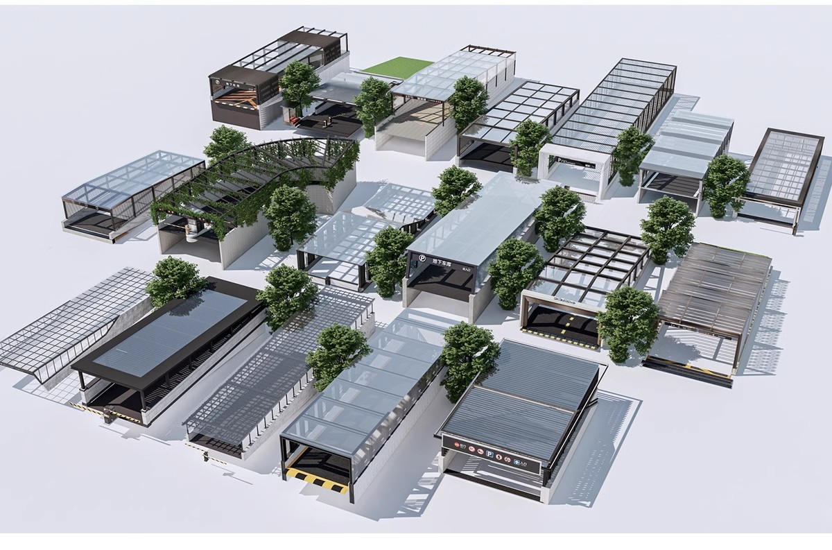 图片[22]-小区景观构筑物住宅建筑地下停车库停车场出入口SU模型库草图大师-大怪兽分享