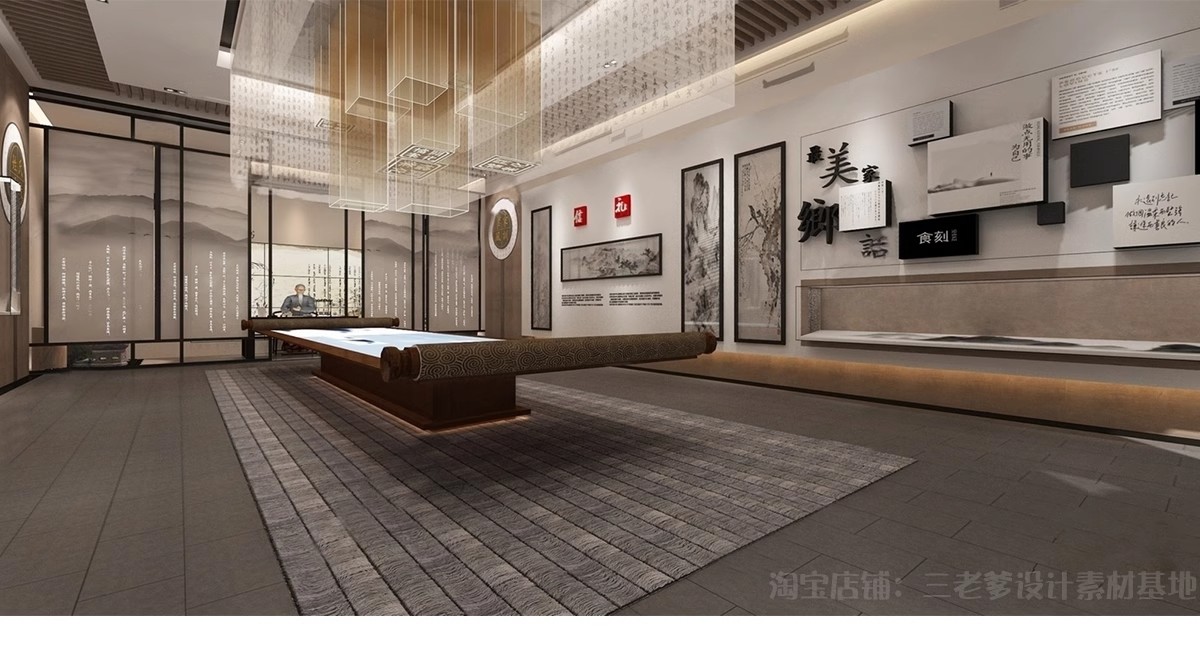 图片[23]-现代画室文化展览馆新中式书画展厅画廊美术馆草图大师SU模型素材-大怪兽分享