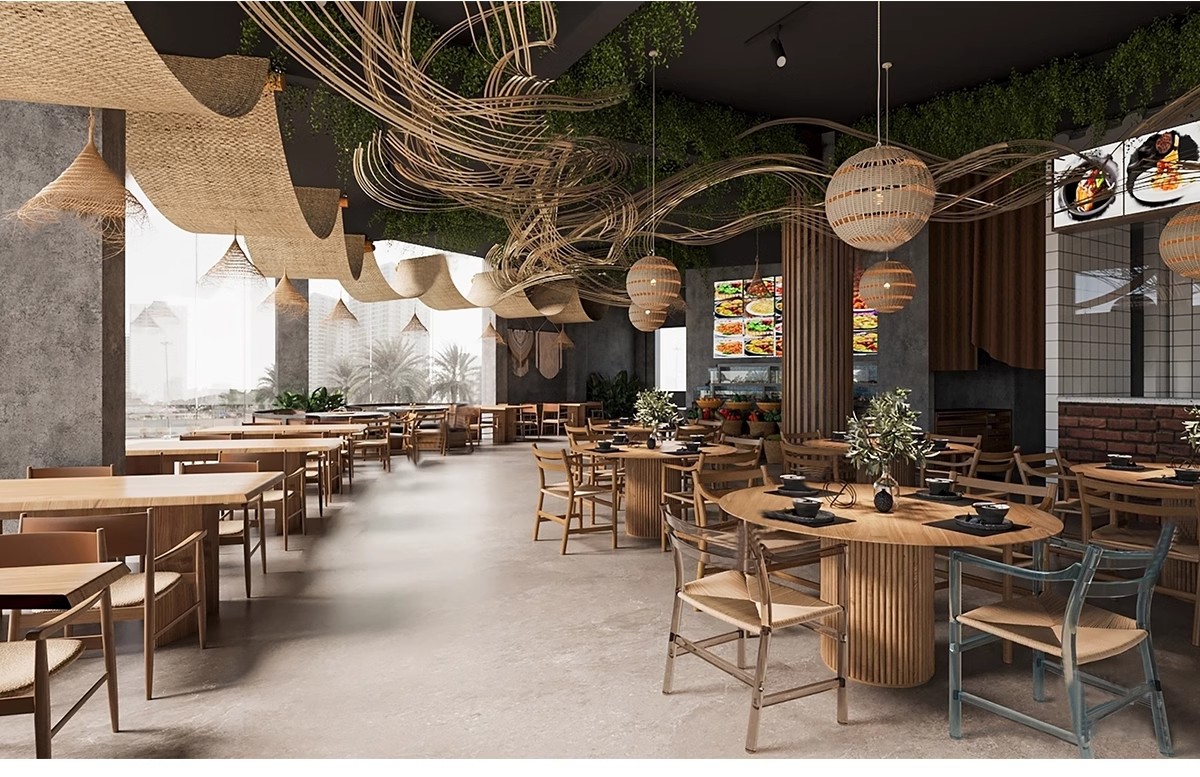 图片[22]-侘寂风餐厅室内设计饭店奶茶店咖啡厅餐饮空间工装草图大师SU模型-大怪兽分享