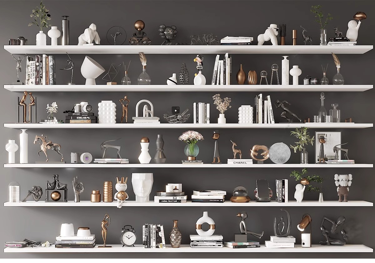 图片[35]-室内SU模型北欧创意雕塑摆件公仔现代装饰品组合挂画草图大师素材-大怪兽分享