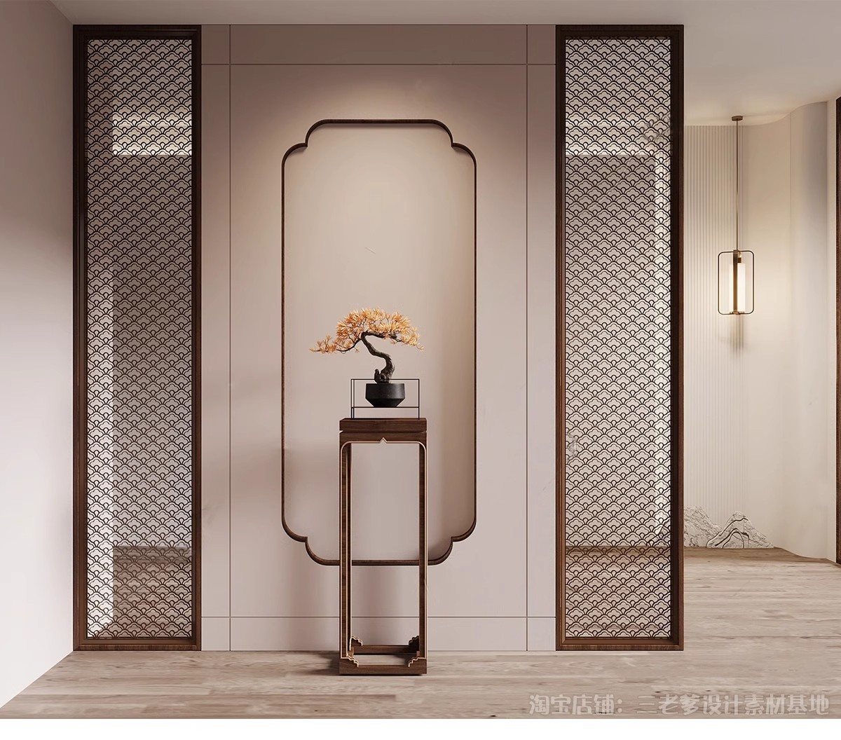 图片[24]-新中式3dmax单体家装沙发酒柜衣柜吊灯装饰挂画柜子床餐桌3d模型-大怪兽分享