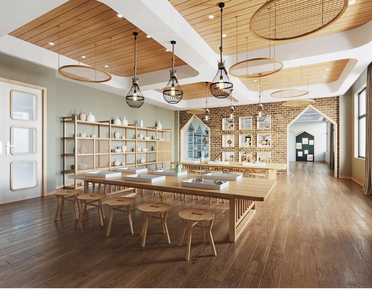 图片[23]-DIY手工坊木工陶艺馆幼儿园教室美工木作培训工坊草图大师su模型-大怪兽分享