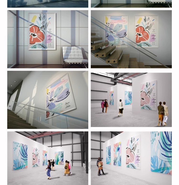 图片[10]-博物馆展厅室内广告牌海报招贴效果展示图VI贴图样机PSD 素材模板-大怪兽分享