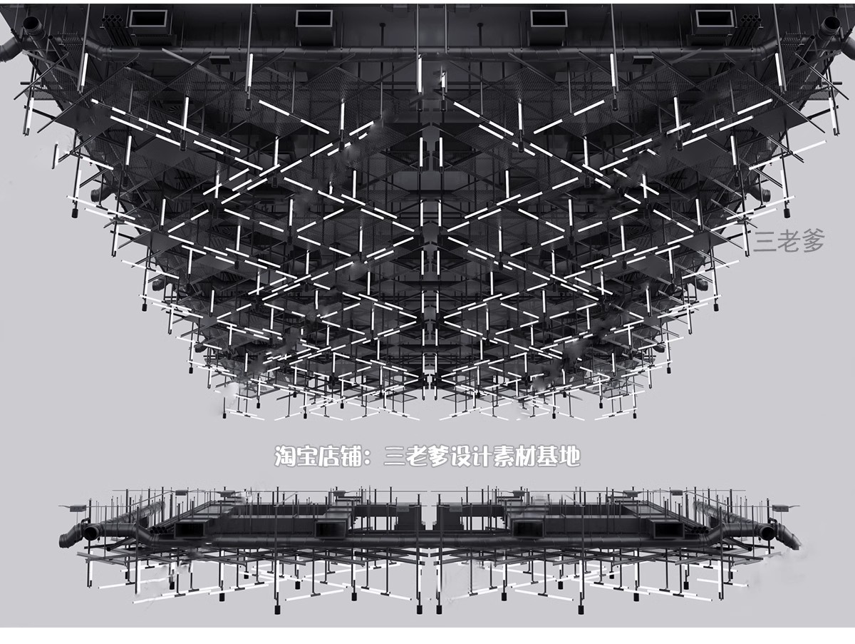 图片[24]-吊顶3D模型 天花顶棚装饰铝扣板风格集成石膏浴霸排气扇3DMAX素材-大怪兽分享