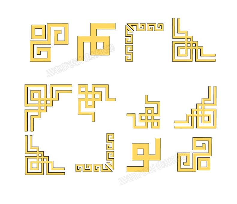 图片[24]-草图大师新中式角花角线花格窗花木雕金属镂空雕花窗镂花窗SU模型-大怪兽分享