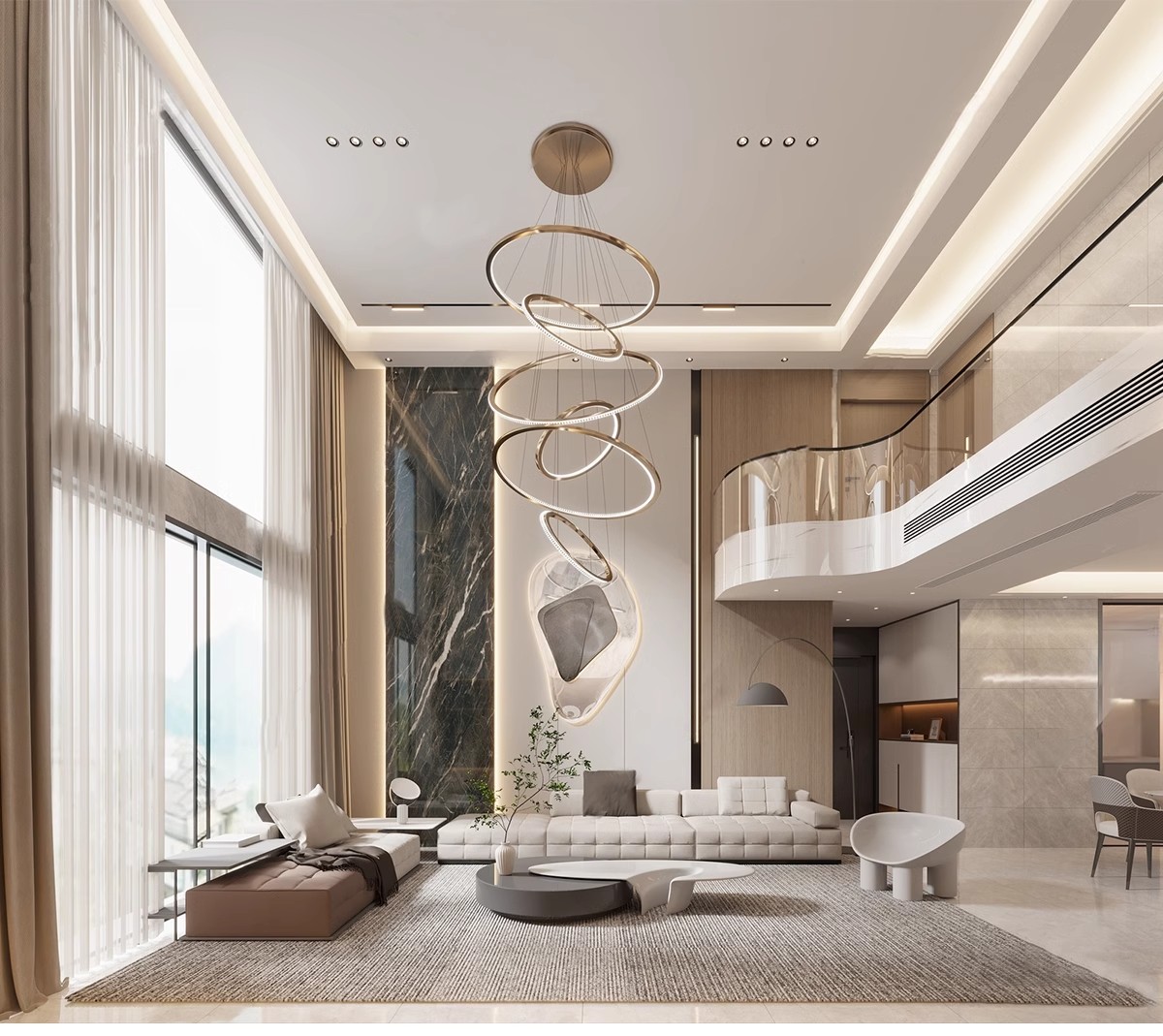 图片[24]-2025年现代简约复式挑空别墅3D模型库家装整体客厅卧室3Dmax素材-大怪兽分享