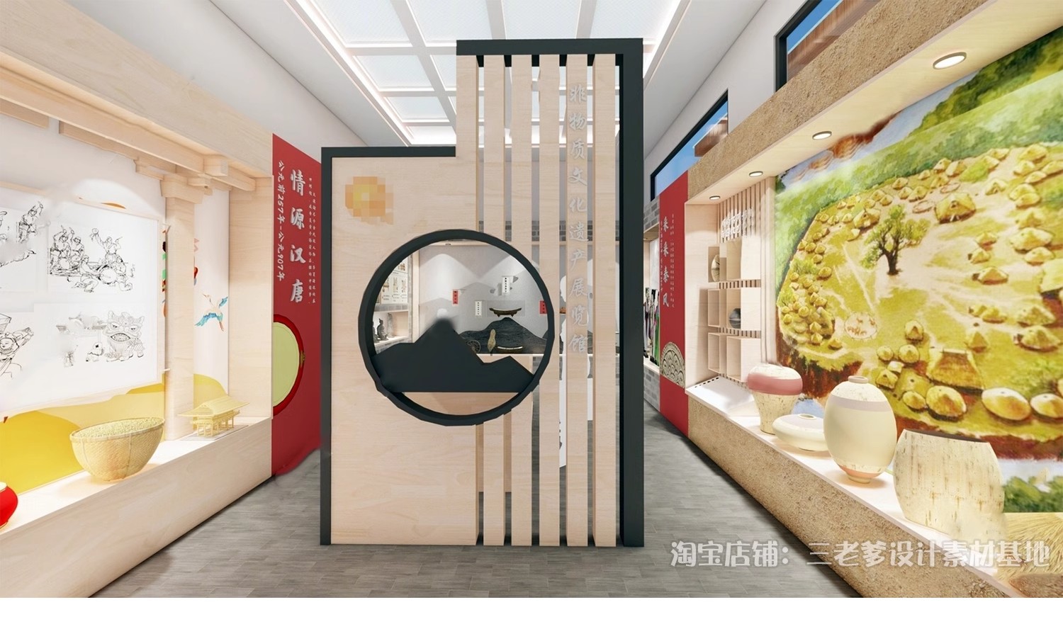 图片[24]-布艺刺绣皮影戏剧非遗文化展厅博物馆中式传统民俗展览馆su模型-大怪兽分享