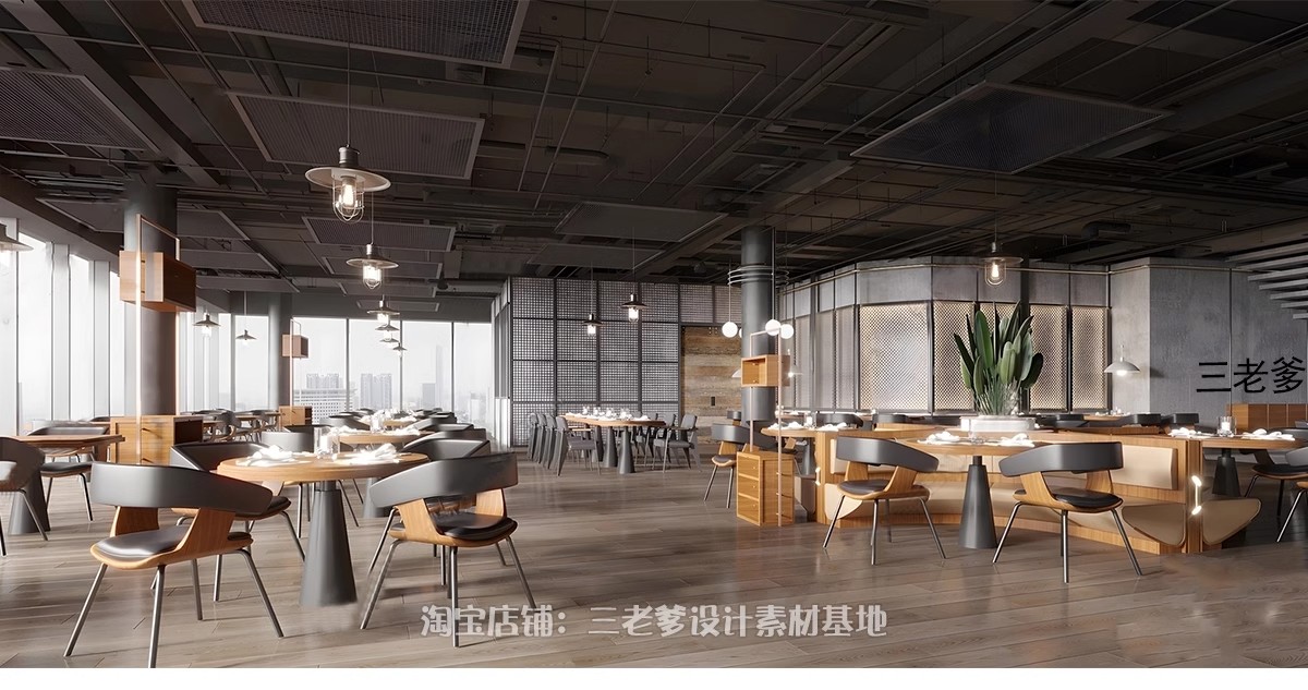 图片[24]-草图大师美式西式西餐厅港式茶餐厅餐馆餐饮店快餐厅店SU模型素材-大怪兽分享