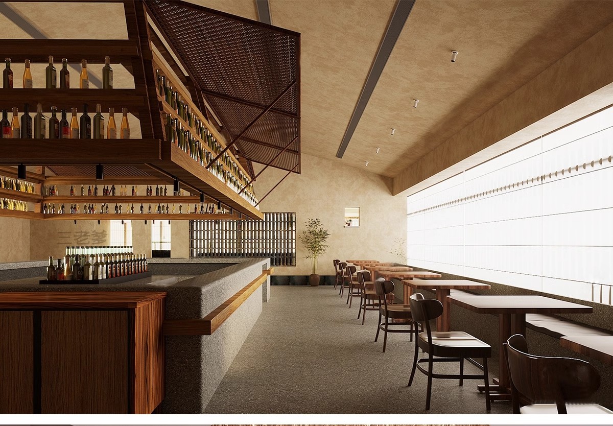 图片[23]-侘寂风餐厅室内设计饭店奶茶店咖啡厅餐饮空间工装草图大师SU模型-大怪兽分享