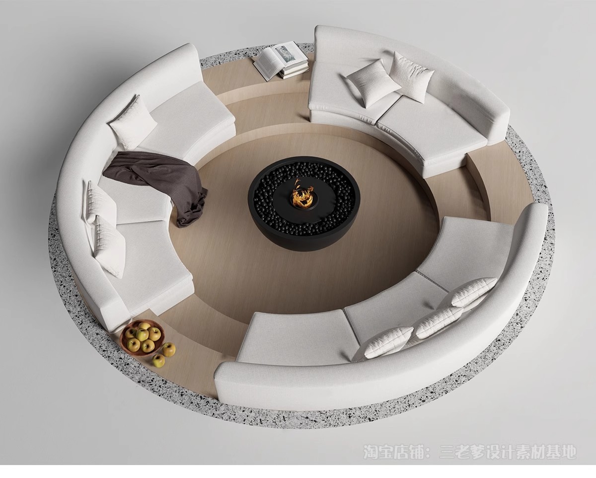 图片[24]-现代北欧咖啡厅餐厅火锅店甜品奶茶店卡座坐椅草图大师SU模型素材-大怪兽分享