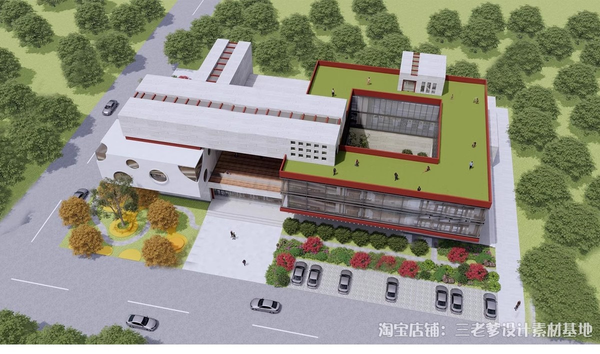 图片[24]-活动中心SU模型 老年青少年社区建筑大学生服务运动场馆草图大师-大怪兽分享