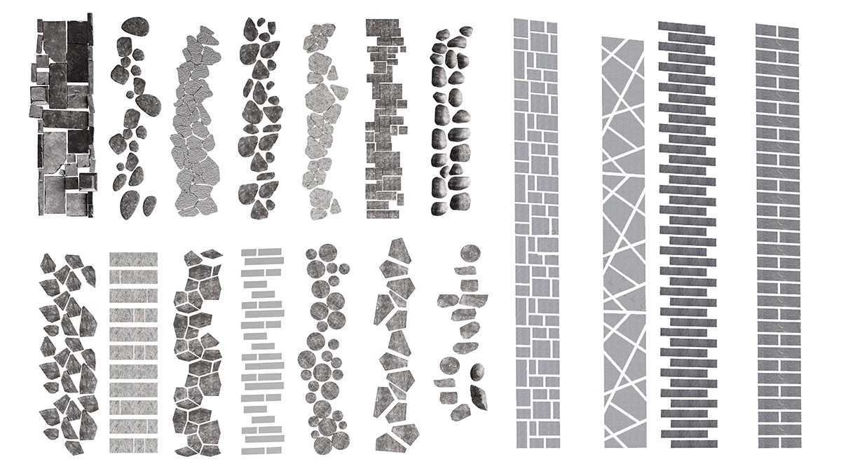 图片[25]-汀步平面彩平图psd素材公园庭院效果踏步石园林小路青石板PS拼贴-大怪兽分享
