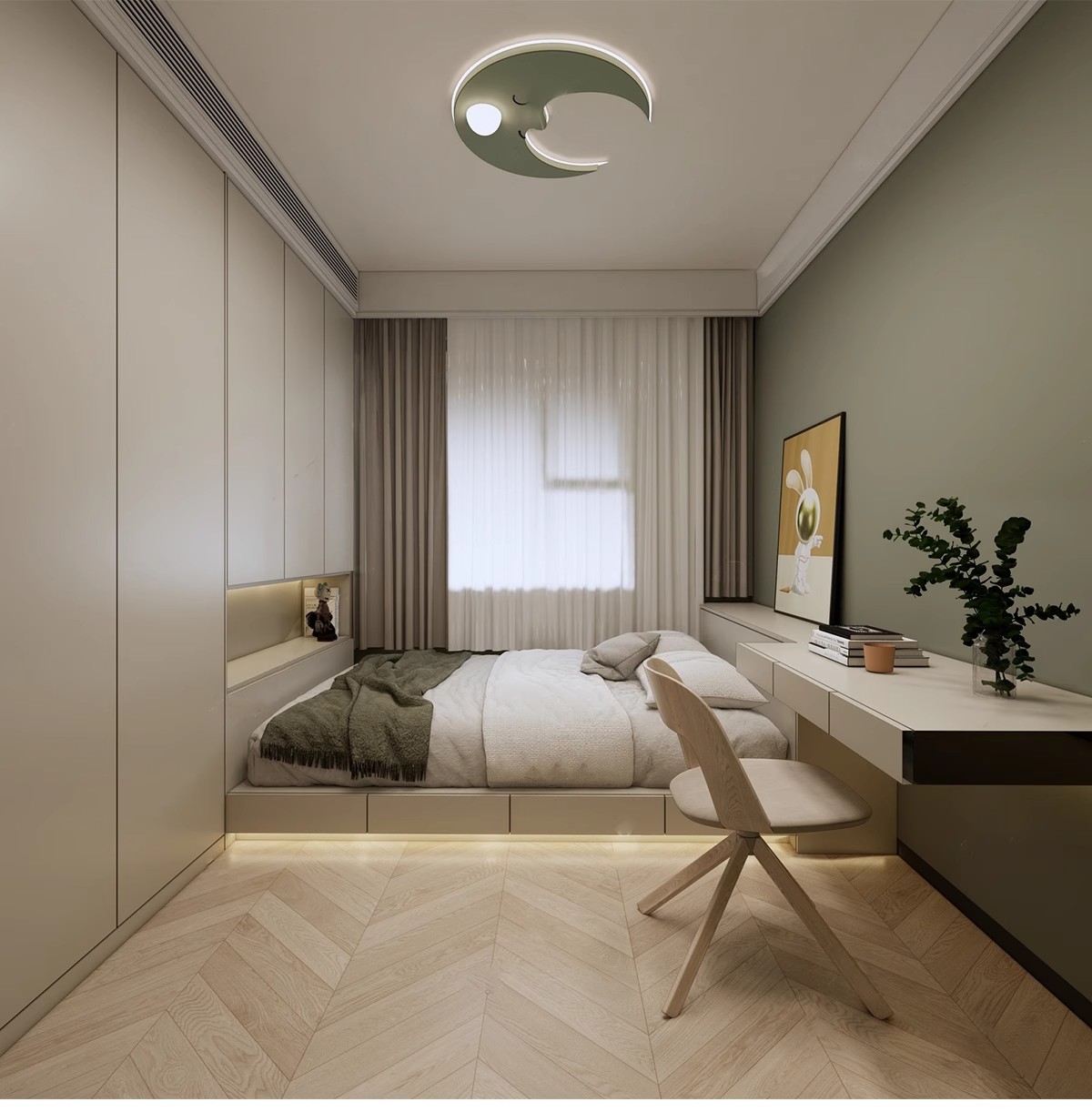 图片[24]-SketchUp草图大师家装现代日式风格榻榻米书房卧室SU模型设计素材-大怪兽分享