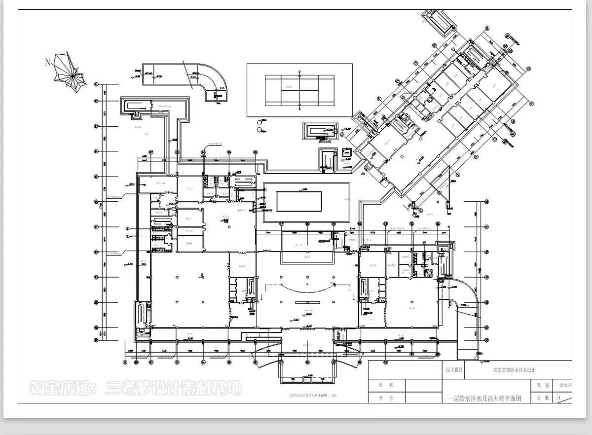 图片[25]-消防给排水电气系统图CAD施工图 工装纸配电强弱电水电全套设计图-大怪兽分享