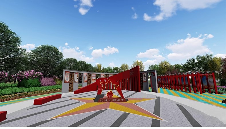 图片[25]-红色文化党建主题美丽乡村新农村公园广场旅游景区草图大师SU模型-大怪兽分享
