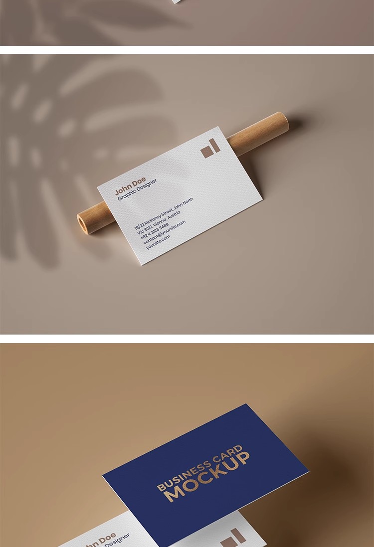 图片[8]-YJ499创意植物光影阴影质感名片卡片智能贴图样机PSD设计素材模板-大怪兽分享