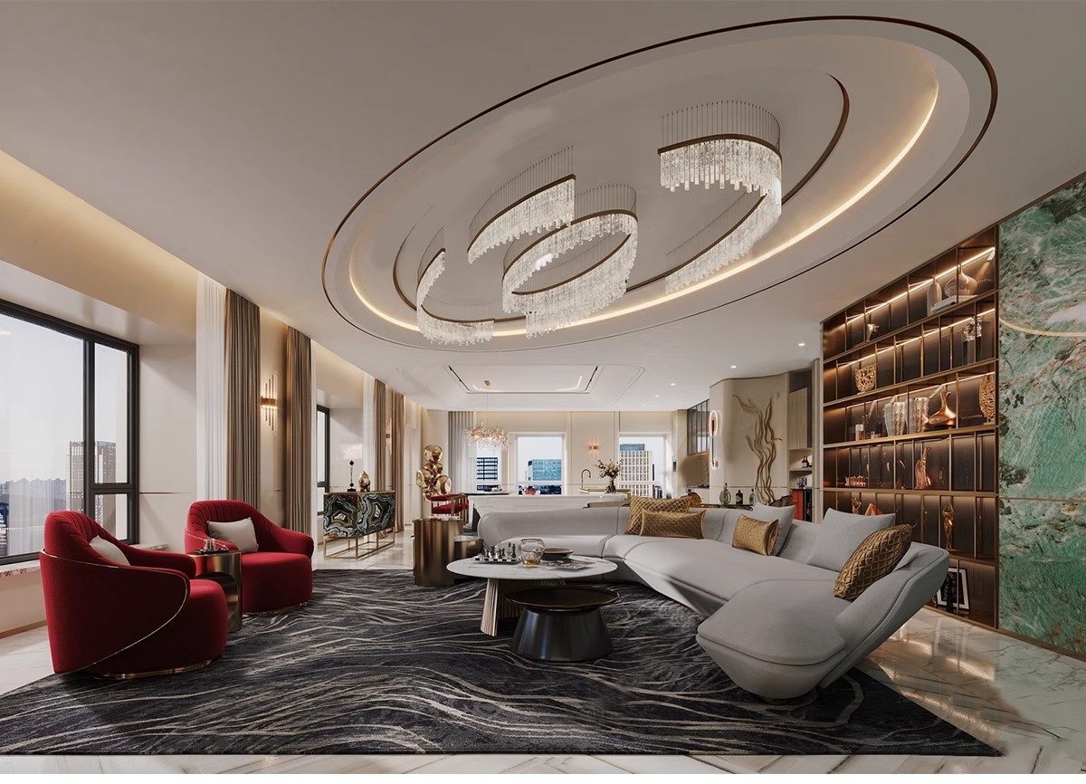 图片[25]-2025年现代简约复式挑空别墅3D模型库家装整体客厅卧室3Dmax素材-大怪兽分享