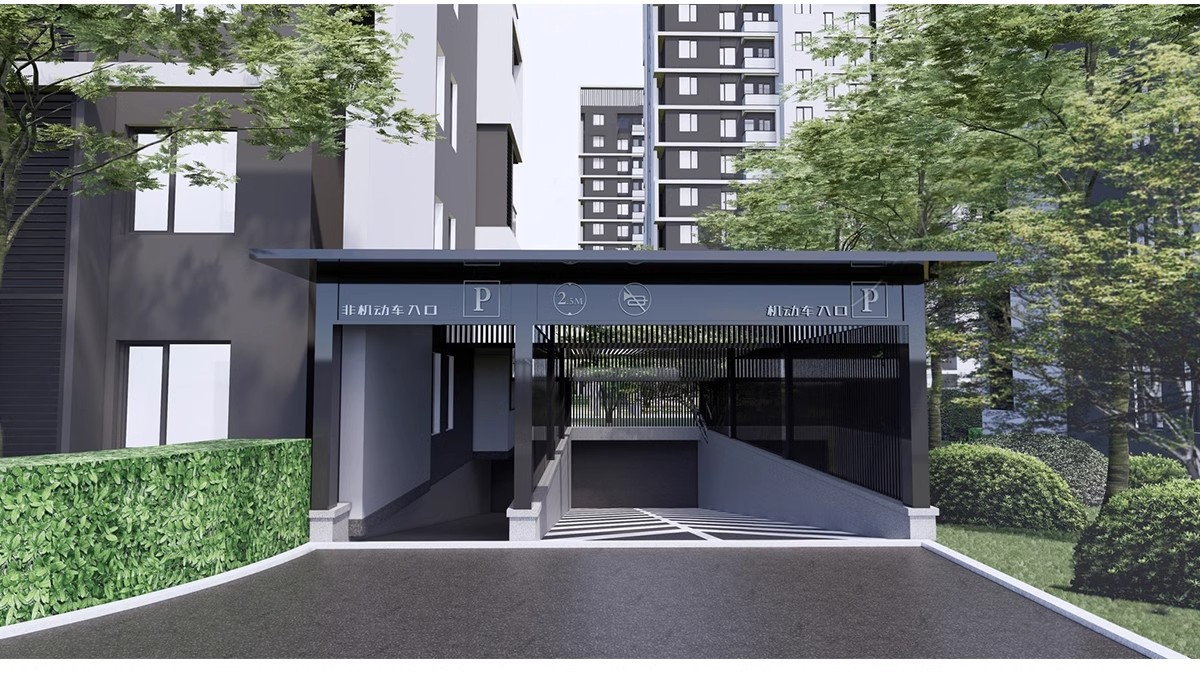 图片[24]-小区景观构筑物住宅建筑地下停车库停车场出入口SU模型库草图大师-大怪兽分享