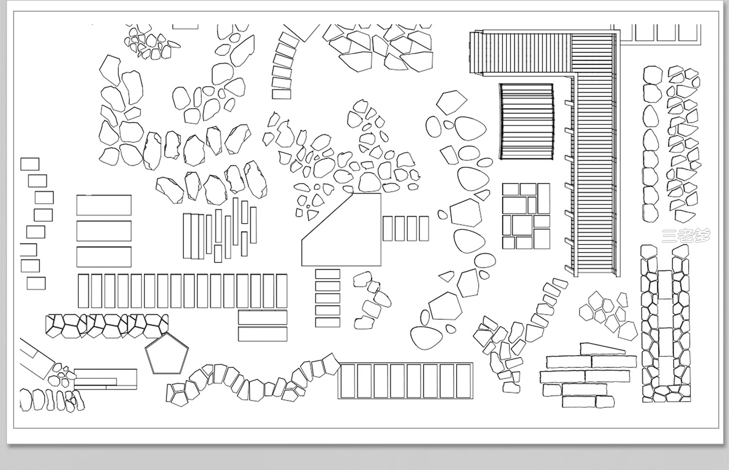 图片[26]-步道汀步小路CAD施工图 地面园林铺装中式别墅庭院景观小品图库块-大怪兽分享