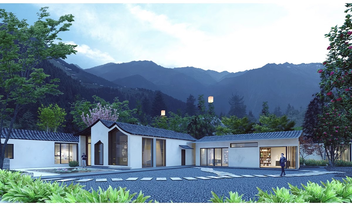 图片[26]-乡村民居美丽新农村民宿民房住宅乡镇改造新中式建筑自建房su模型-大怪兽分享