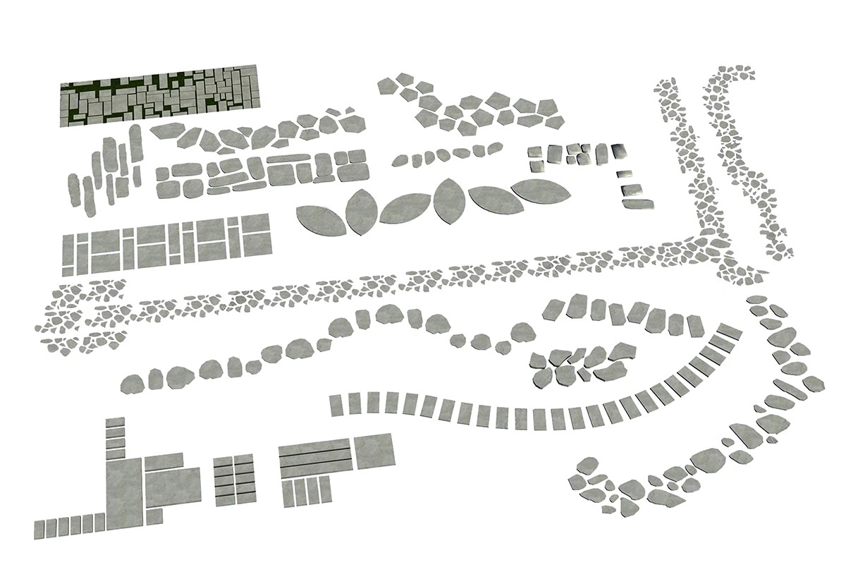 图片[26]-汀步平面彩平图psd素材公园庭院效果踏步石园林小路青石板PS拼贴-大怪兽分享