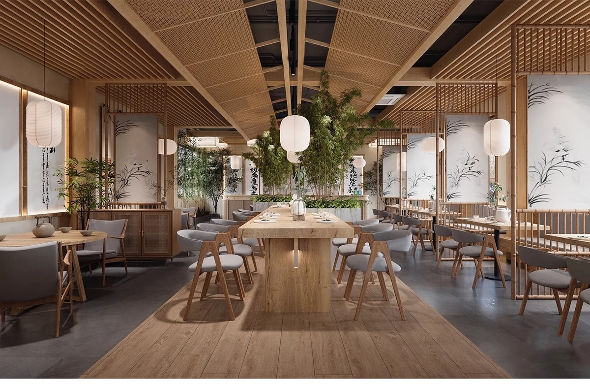 图片[25]-草图大师新中式风格餐饮店铺门头中餐厅餐馆快餐店室内设计SU模型-大怪兽分享