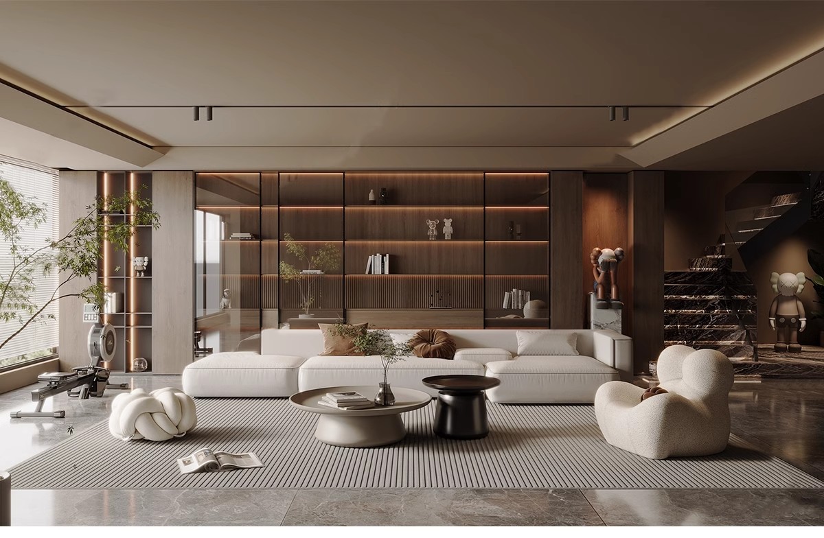 图片[25]-意式风格3d模型家装室内客厅现代轻奢意大利沙发家具双人床3dmax-大怪兽分享