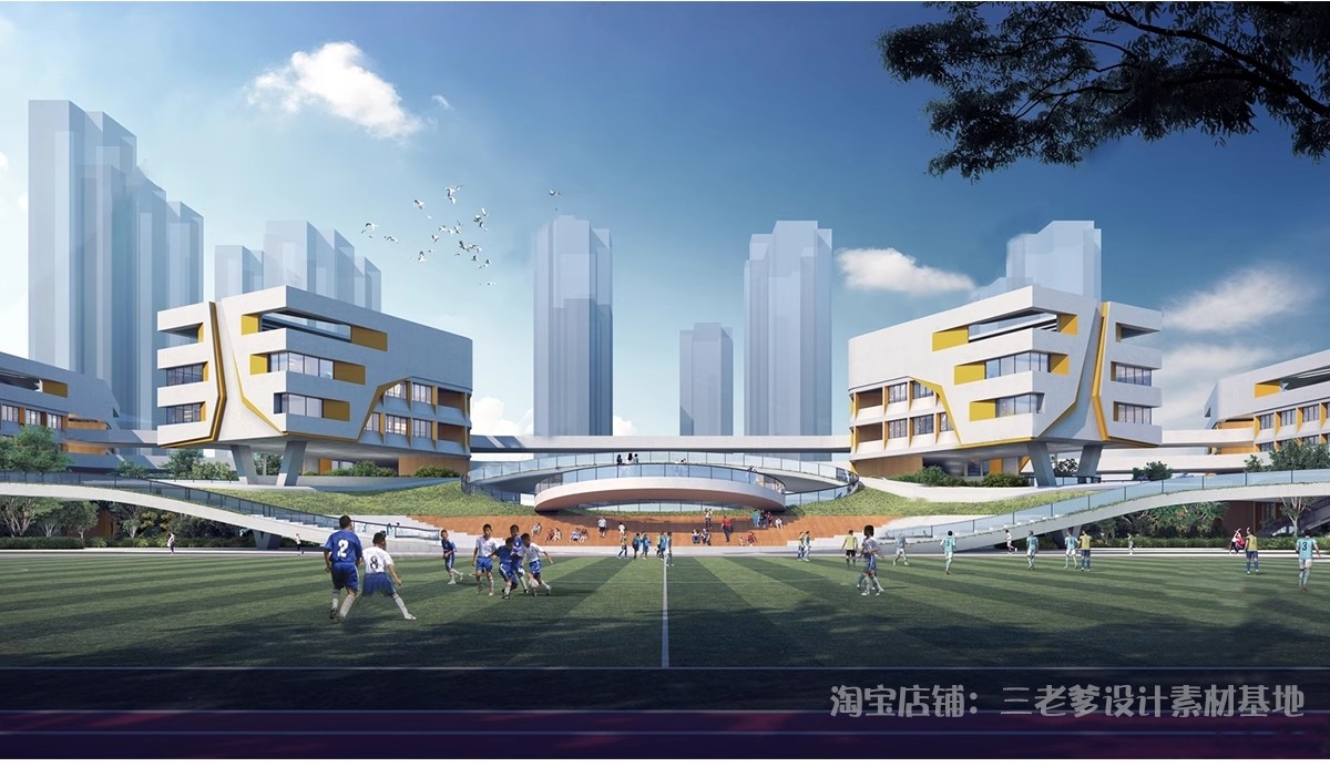 图片[26]-学校建筑大学实验中学小学SU模型校园景观室外教学楼草图大师素材-大怪兽分享
