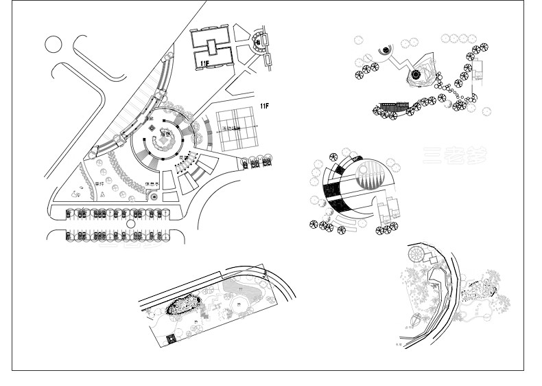 图片[26]-园林景观公园花园庭院子小品小样室外设计平面布局图CAD图库素材-大怪兽分享