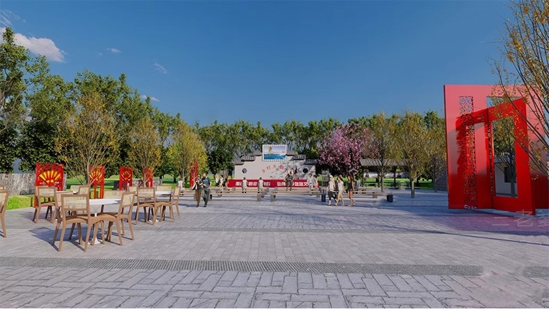 图片[26]-红色文化党建主题美丽乡村新农村公园广场旅游景区草图大师SU模型-大怪兽分享