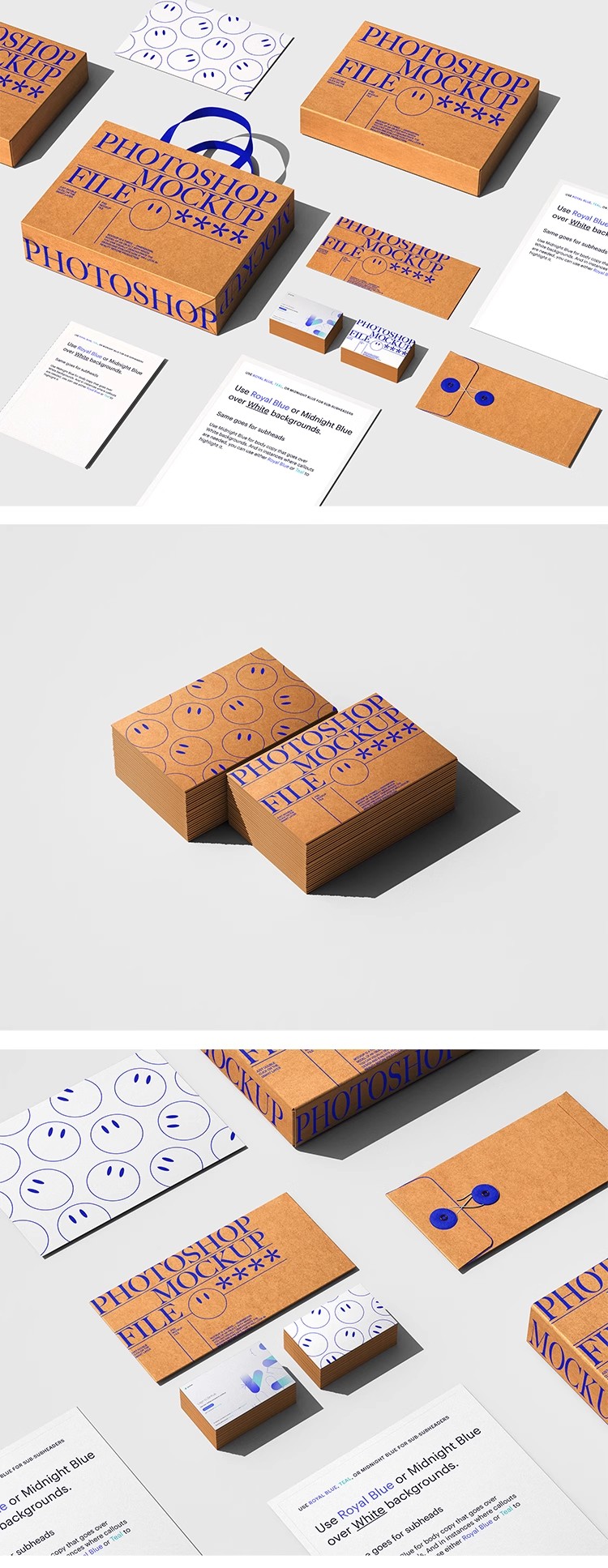 图片[3]-9款高级感牛皮纸手提袋包装袋纸盒名片信封VI样机psd设计素材模板-大怪兽分享