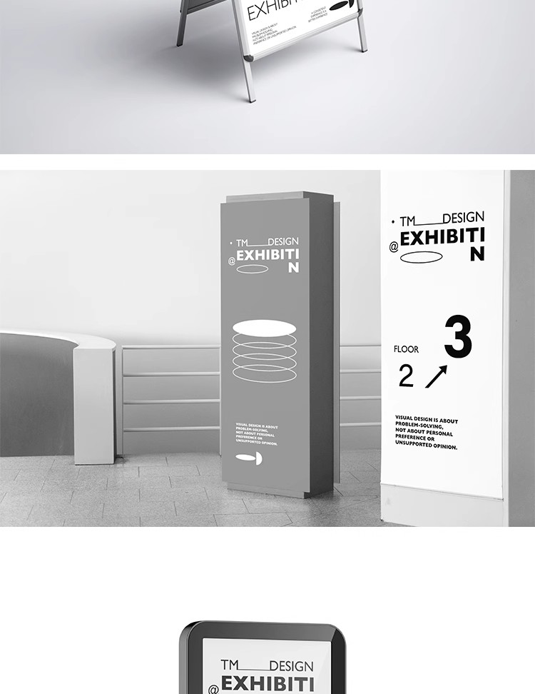 图片[3]-高级感导视系统路引路牌指示牌灯箱海报店招VI展示样机ps设计素材-大怪兽分享
