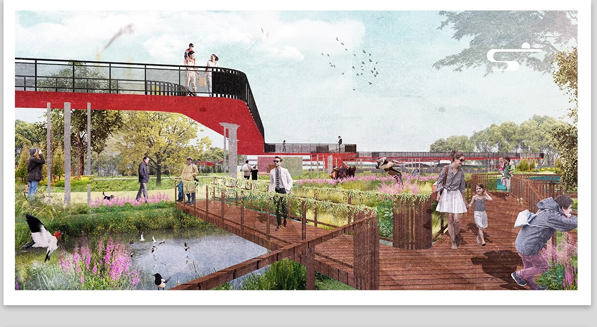 图片[26]-小清新竞赛风PS公园广场建筑景观插画风拼贴风效果图后期PSD素材-大怪兽分享