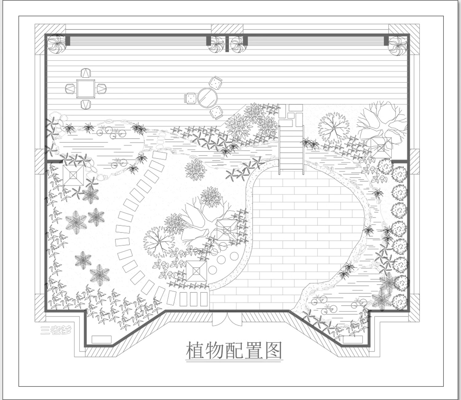 图片[26]-别墅庭院设计规划方案屋顶空中花园景观绿化cad施工图平面图素材-大怪兽分享