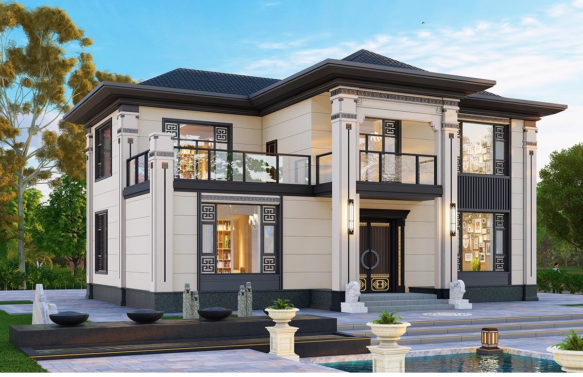 图片[25]-自建房别墅一层二层CAD施工图纸设计图 房屋效果建筑农村布局图-大怪兽分享