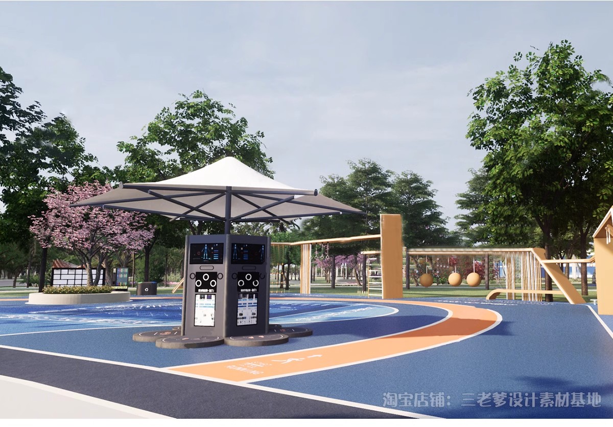 图片[26]-城市智能互动设施SU模型 公园广场科技跑步健身景观装置草图大师-大怪兽分享