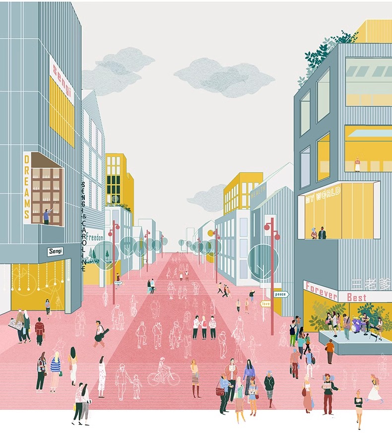 图片[23]-小清新插画风PS/AI素材库植物人物拼贴园林景观建筑分析PSD效果图-大怪兽分享