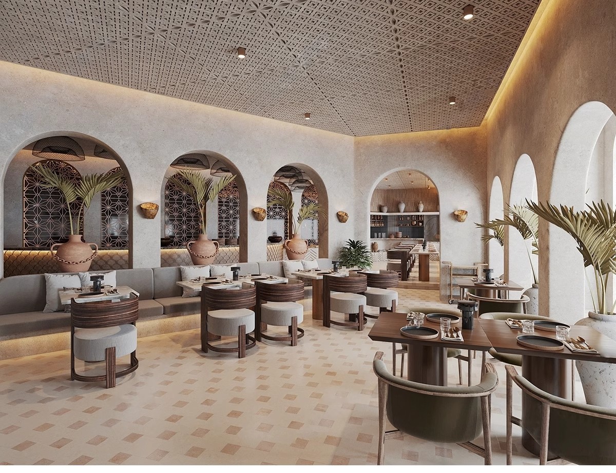 图片[25]-侘寂风餐厅室内设计饭店奶茶店咖啡厅餐饮空间工装草图大师SU模型-大怪兽分享