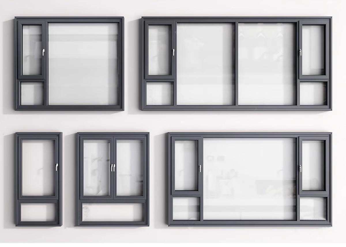 图片[26]-草图大师现代窗户组合推拉窗平开窗落地窗铝合金窗框断桥窗SU模型-大怪兽分享