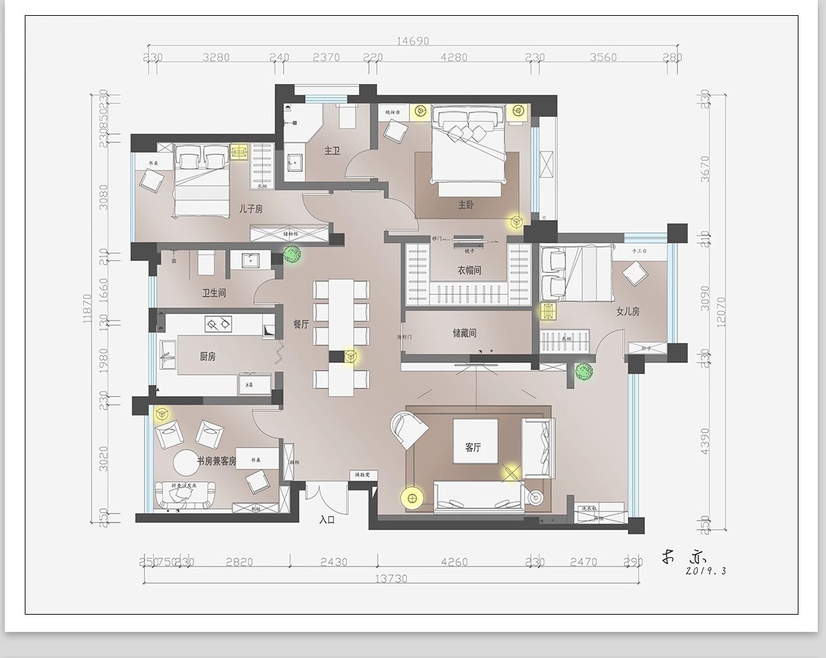 图片[27]-家装室内相同户型图改造66种不同设计方案CAD平面图布局图合集-大怪兽分享