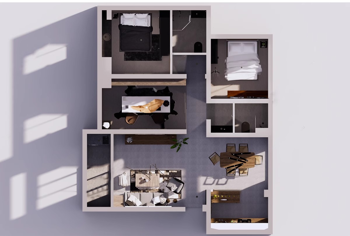 图片[36]-家装全屋整套客厅卧室厨房北欧现代新中式整体全套室内设计SU模型-大怪兽分享