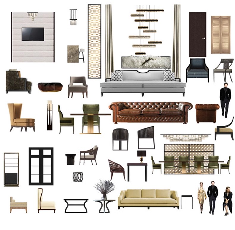 图片[27]-彩色立面平面ps彩平图PSD源文件 住宅家居布局网红风简约现代素材-大怪兽分享