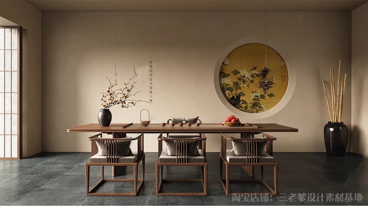 图片[27]-新中式3dmax单体家装沙发酒柜衣柜吊灯装饰挂画柜子床餐桌3d模型-大怪兽分享