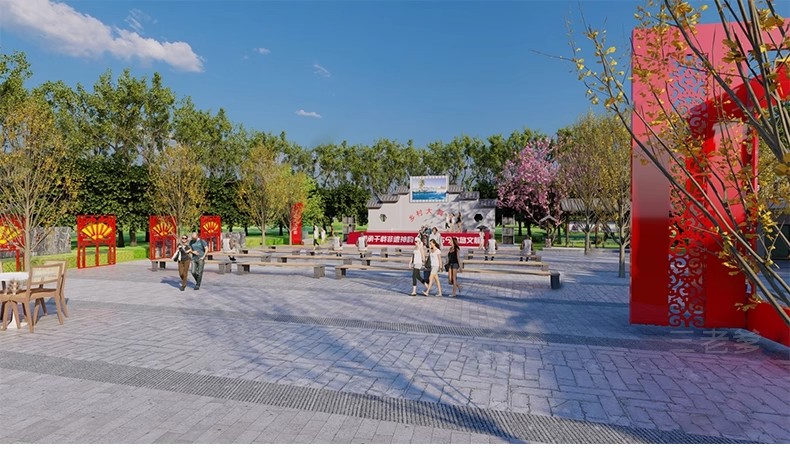 图片[27]-红色文化党建主题美丽乡村新农村公园广场旅游景区草图大师SU模型-大怪兽分享