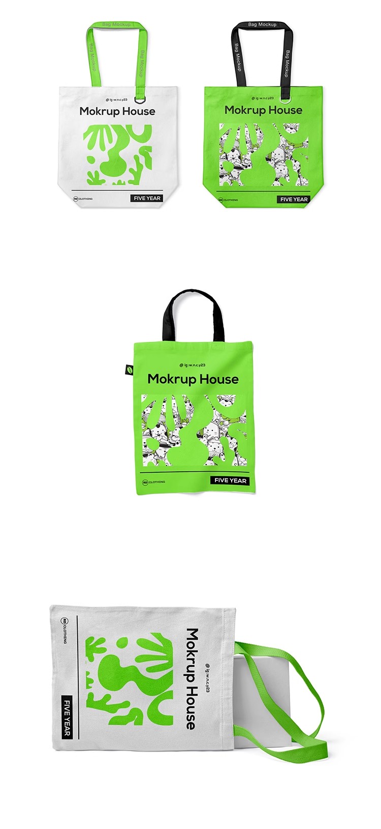 图片[7]-20款帆布包购物袋环保袋手提袋效果展示贴图样机PSD设计素材模板-大怪兽分享