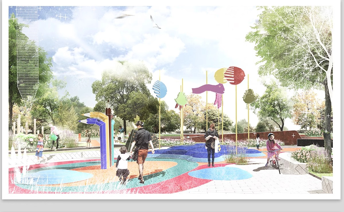 图片[27]-小清新竞赛风PS公园广场建筑景观插画风拼贴风效果图后期PSD素材-大怪兽分享