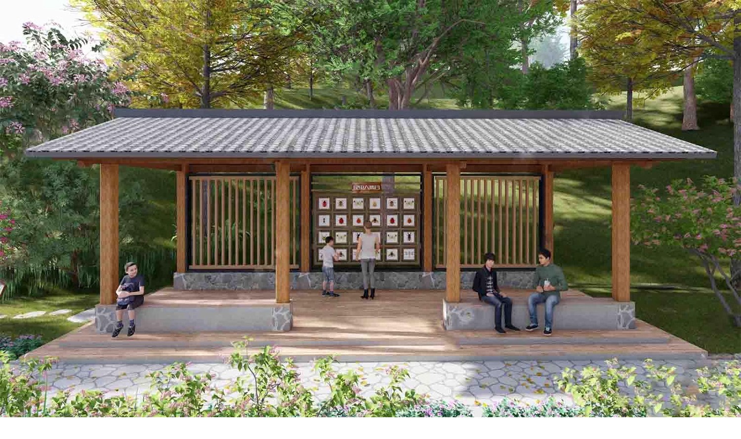 图片[27]-仿古长廊公园景区古建木廊连廊廊架亭廊景观亭子SU模型草图大师-大怪兽分享